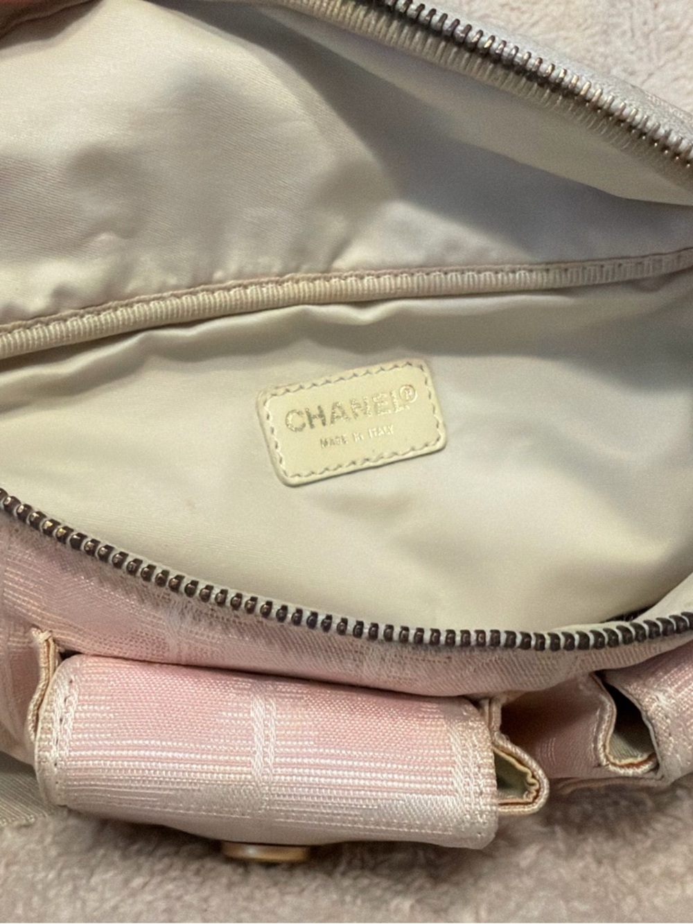 CHANEL Pink Quilted Mini Belt Bag with Gold Hardware - Picture 10 of 14